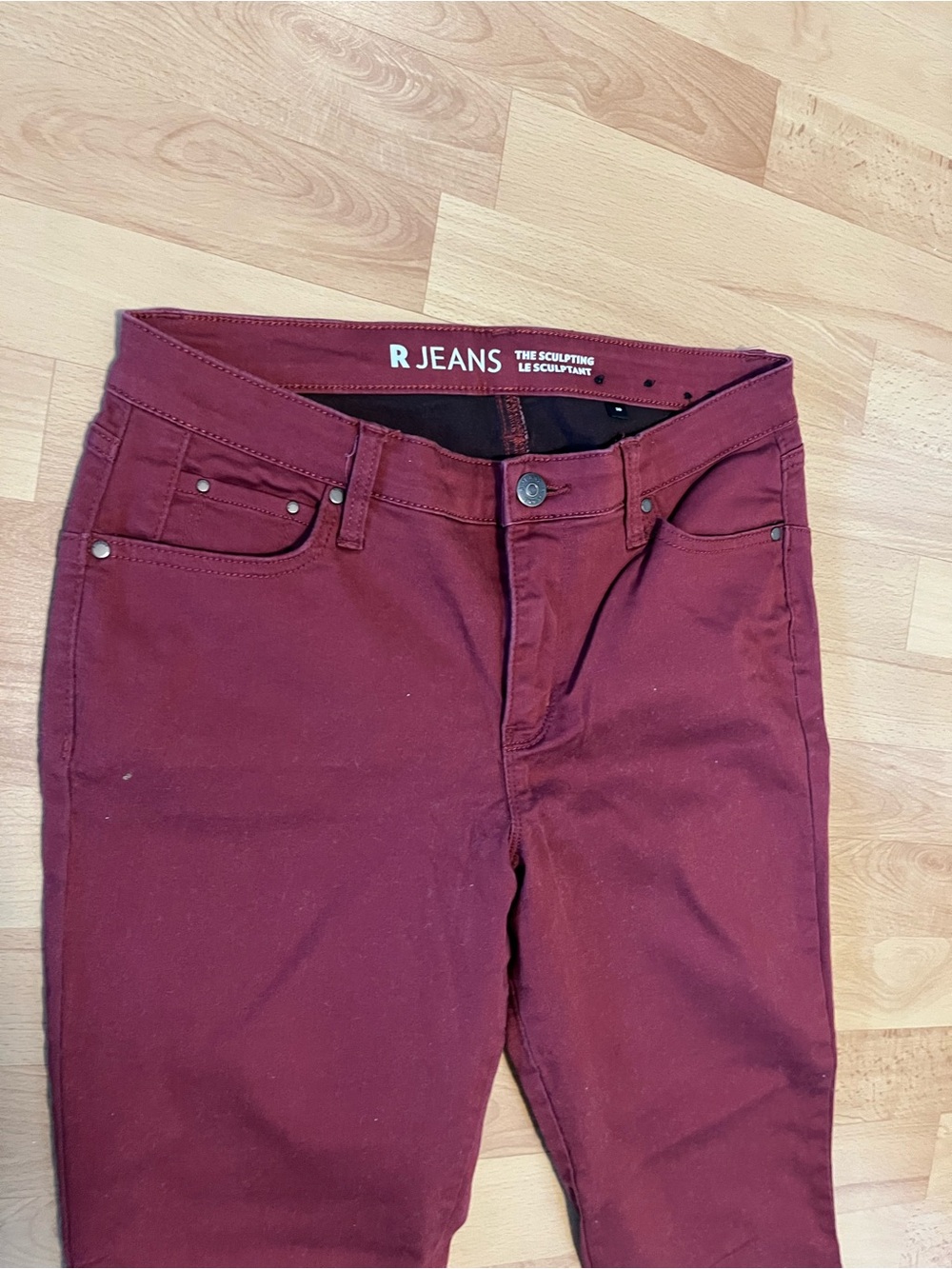 R Jeans Sculpting Slim Fit Jeans 30 - Burgundy